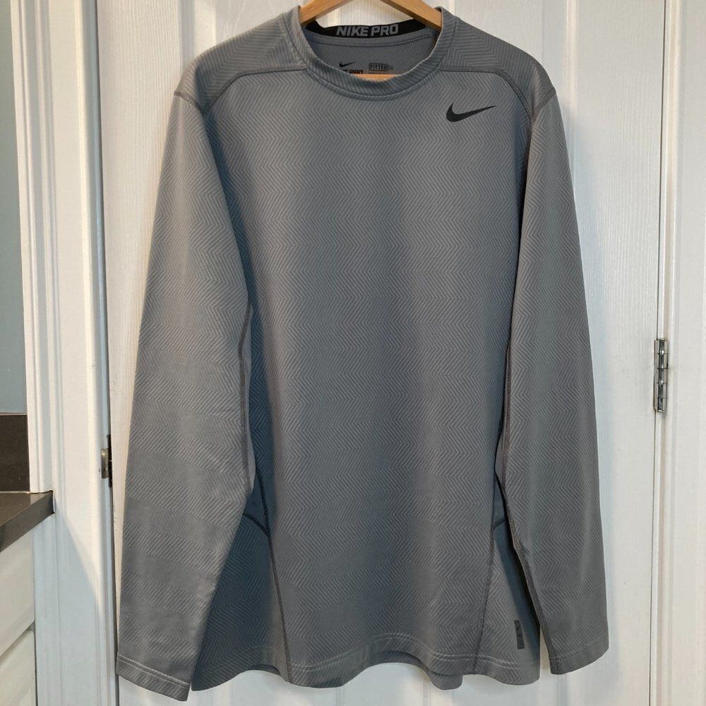 Nike Pro Dri-Fit Fitted Long Sleeve Pullover Shirt Size XXL